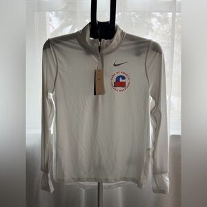 Nike White Marathon Quarter-Zip Pullover